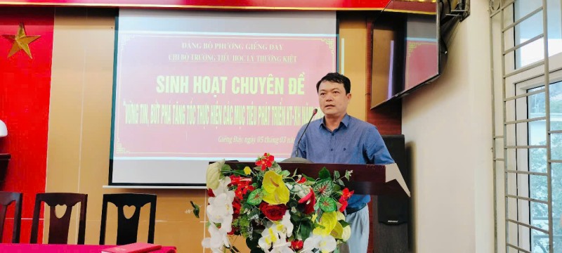 ĐẢNG ỦY PHƯỜNG GIẾNG ĐÁY CHỈ ĐẠO TỔ CHỨC SINH HOẠT CHUYÊN ĐỀ THÁNG 3/2025