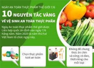 10 NGUYÊN TẮC VÀNG VỀ VỆ SINH AN TOÀN THỰC PHẨM