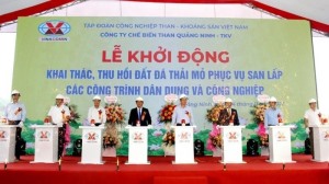 TKV thu hồi đất đá thải mỏ phục vụ san lấp các công trình dân dụng và công nghiệp