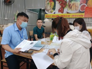 UBND phường Giếng Đáy tổ chức kiểm tra công tác vệ sinh an toàn thực phẩm